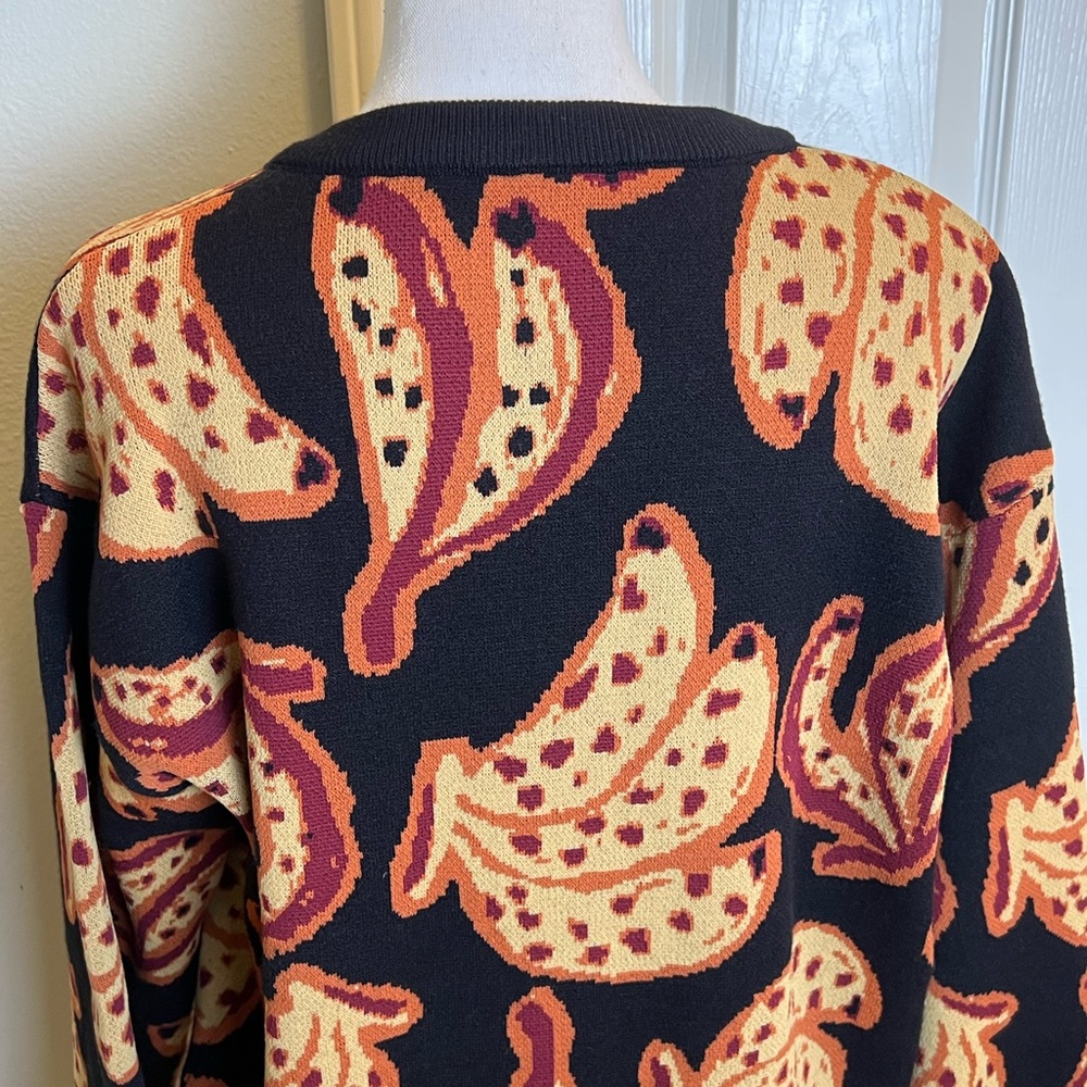 NWOT Banana Fruit Pattern Cardigan Sweater - Picture 6 of 11
